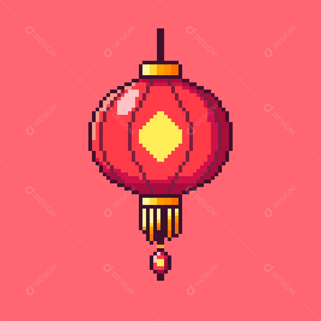 Ícone de Lâmpada Chinesa Ilustração Vetor EPS