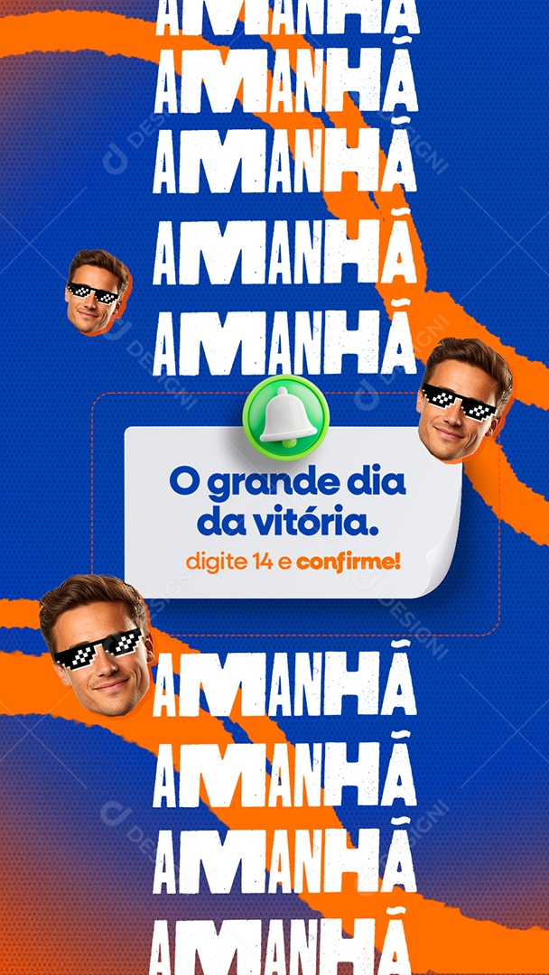 Story Política Amanhã o Grande Dia da Vitória Social Media PSD Editável