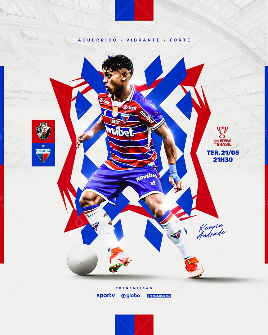 Futebol  Vasco X Fortaleza Social Media PSD Editável