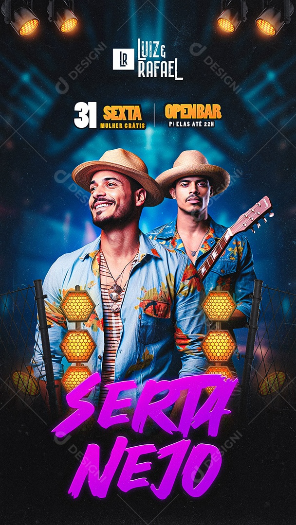 Story Flyer Luiz e Rafael Sertanejo Social Media PSD Editável