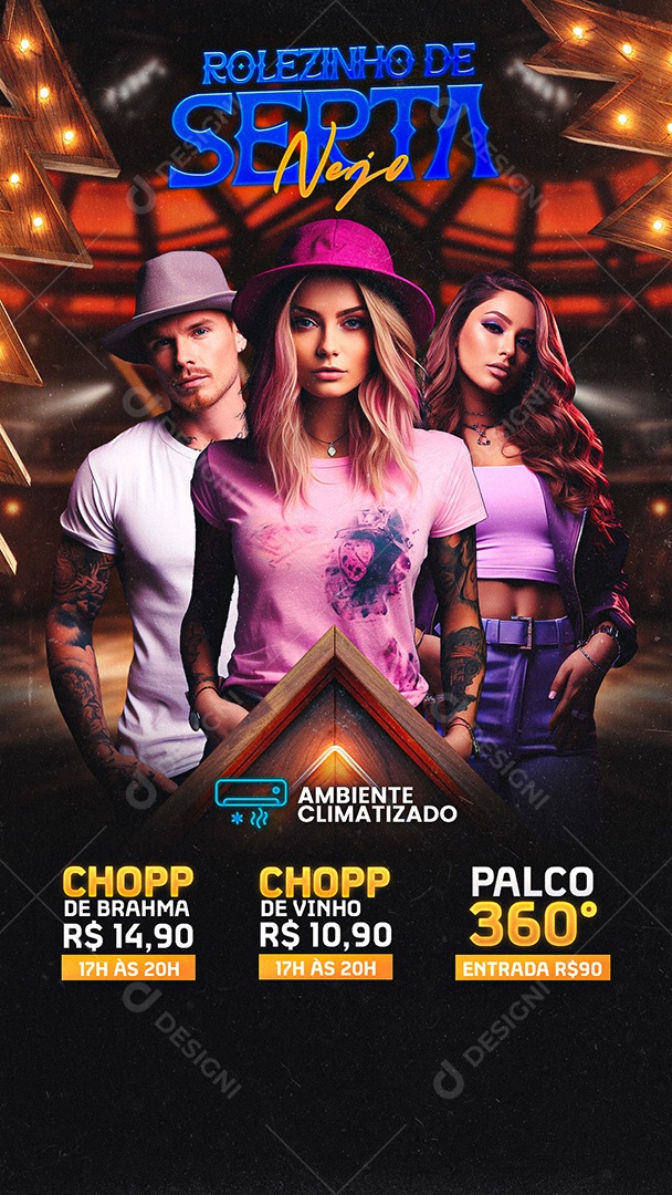 Story Flyer Rolezinho de Sertanejo Social Media PSD Editável