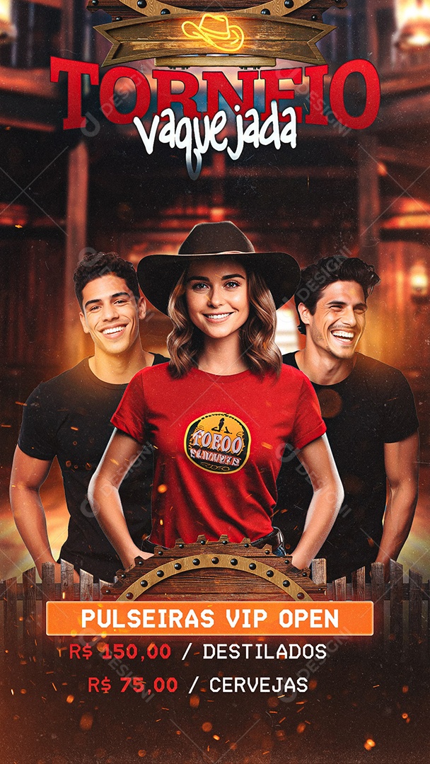 Story Flyer Torneio Vaquejada Social Media PSD Editável