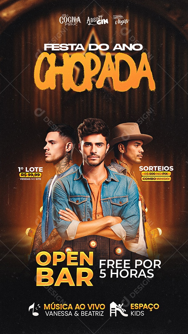 Story Flyer Festa do Ano Chopada Social Media PSD Editável