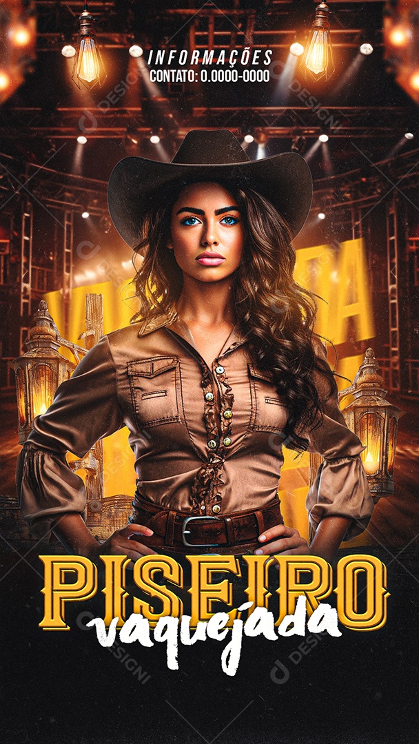 Story Flyer Piseiro Vaquejada Social Media PSD Editável