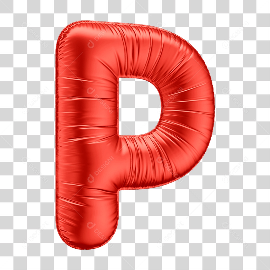 Letras Alfabeto em Balão de Ar Vermelho PNG Transparente