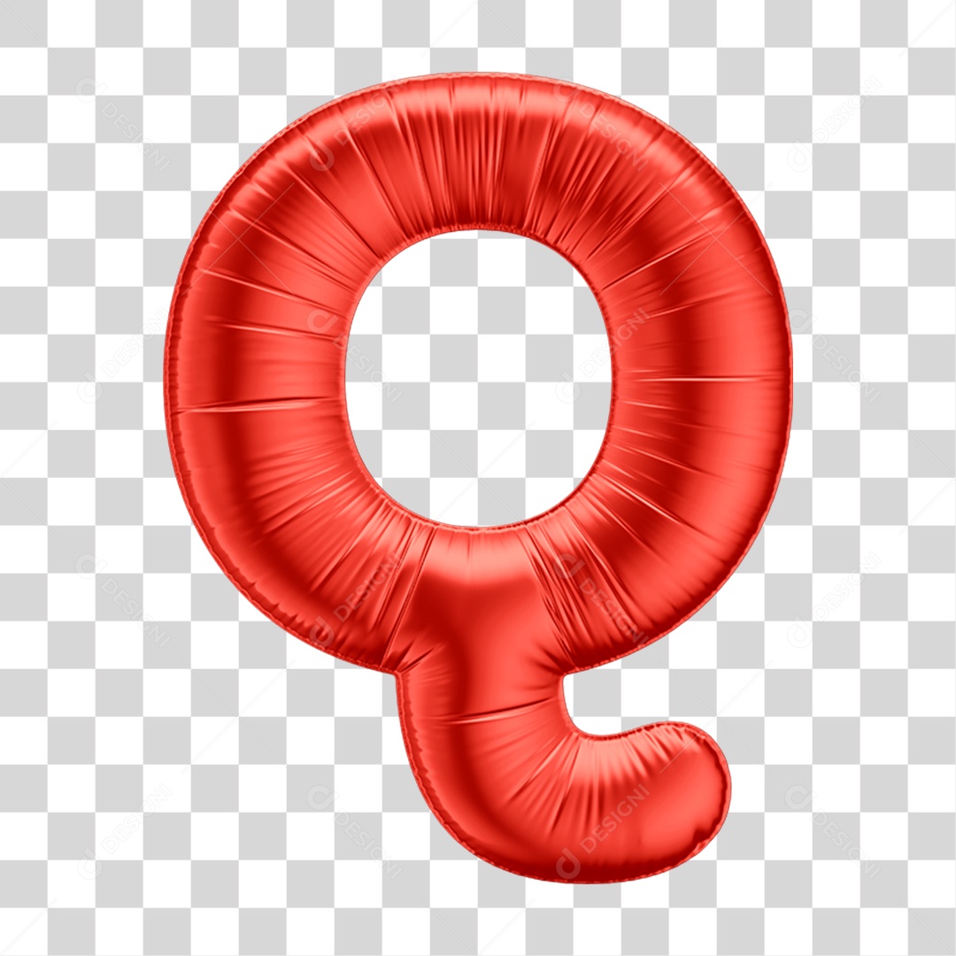 Letras Alfabeto em Balão de Ar Vermelho PNG Transparente