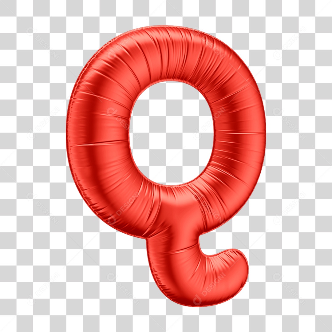 Letras Alfabeto em Balão de Ar Vermelho PNG Transparente