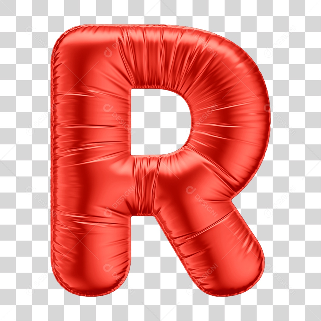 Letras Alfabeto em Balão de Ar Vermelho PNG Transparente