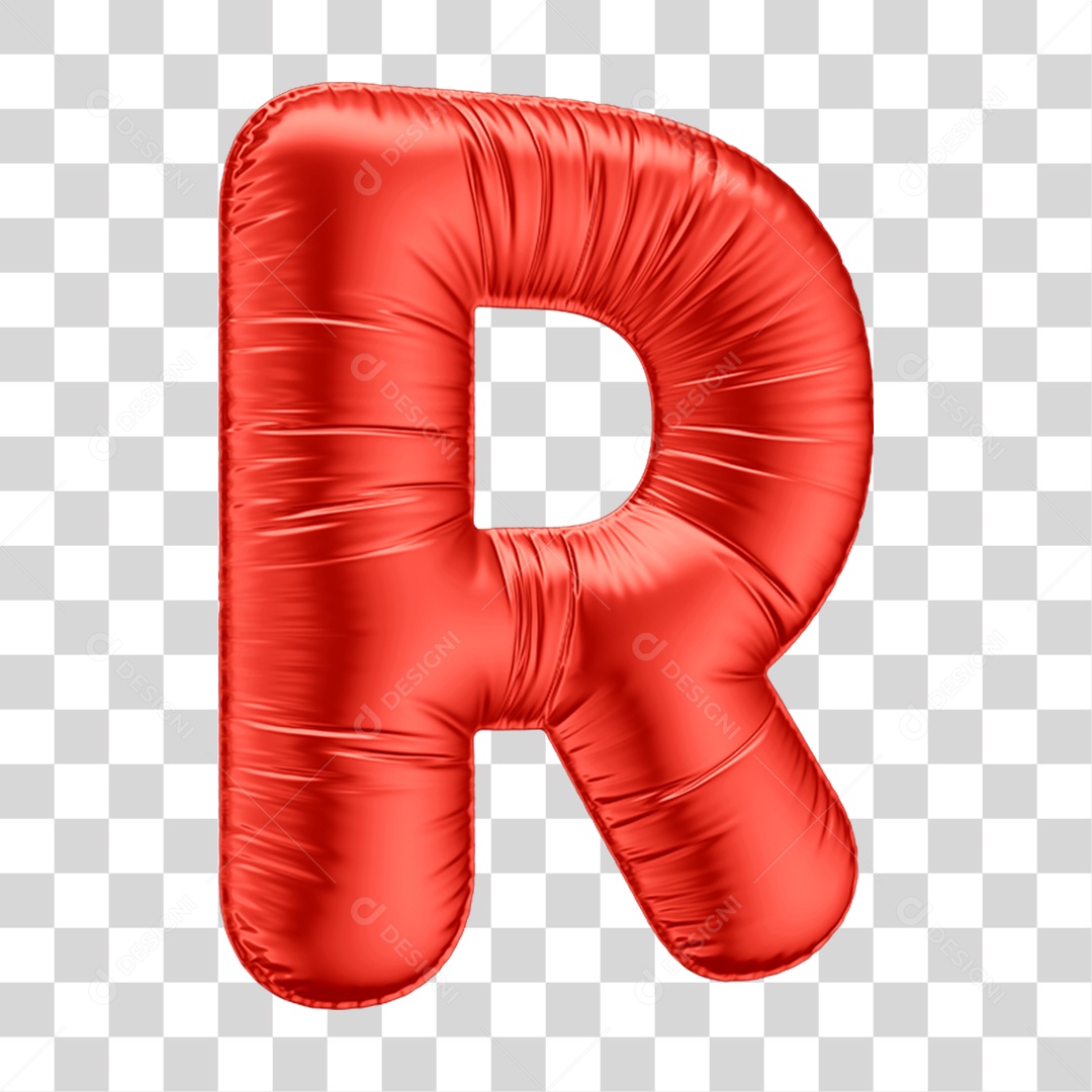 Letras Alfabeto em Balão de Ar Vermelho PNG Transparente