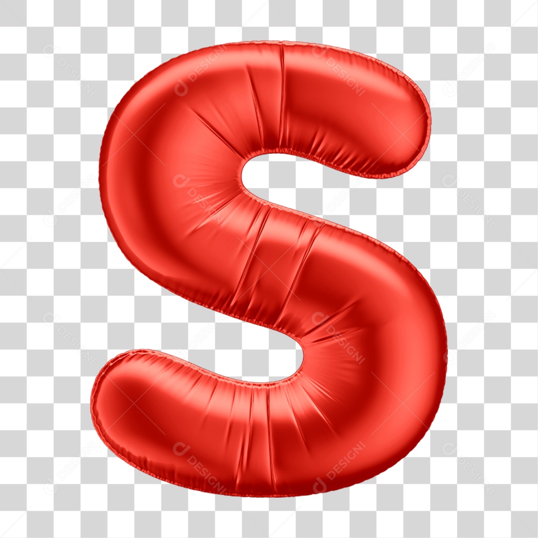 Letras Alfabeto em Balão de Ar Vermelho PNG Transparente