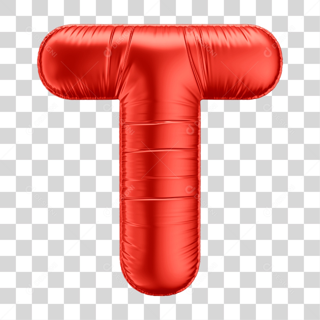 Letras Alfabeto em Balão de Ar Vermelho PNG Transparente