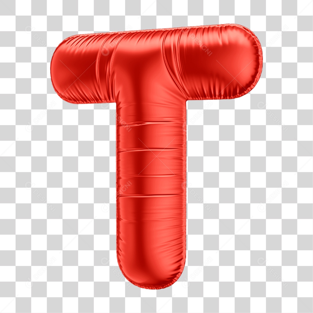 Letras Alfabeto em Balão de Ar Vermelho PNG Transparente