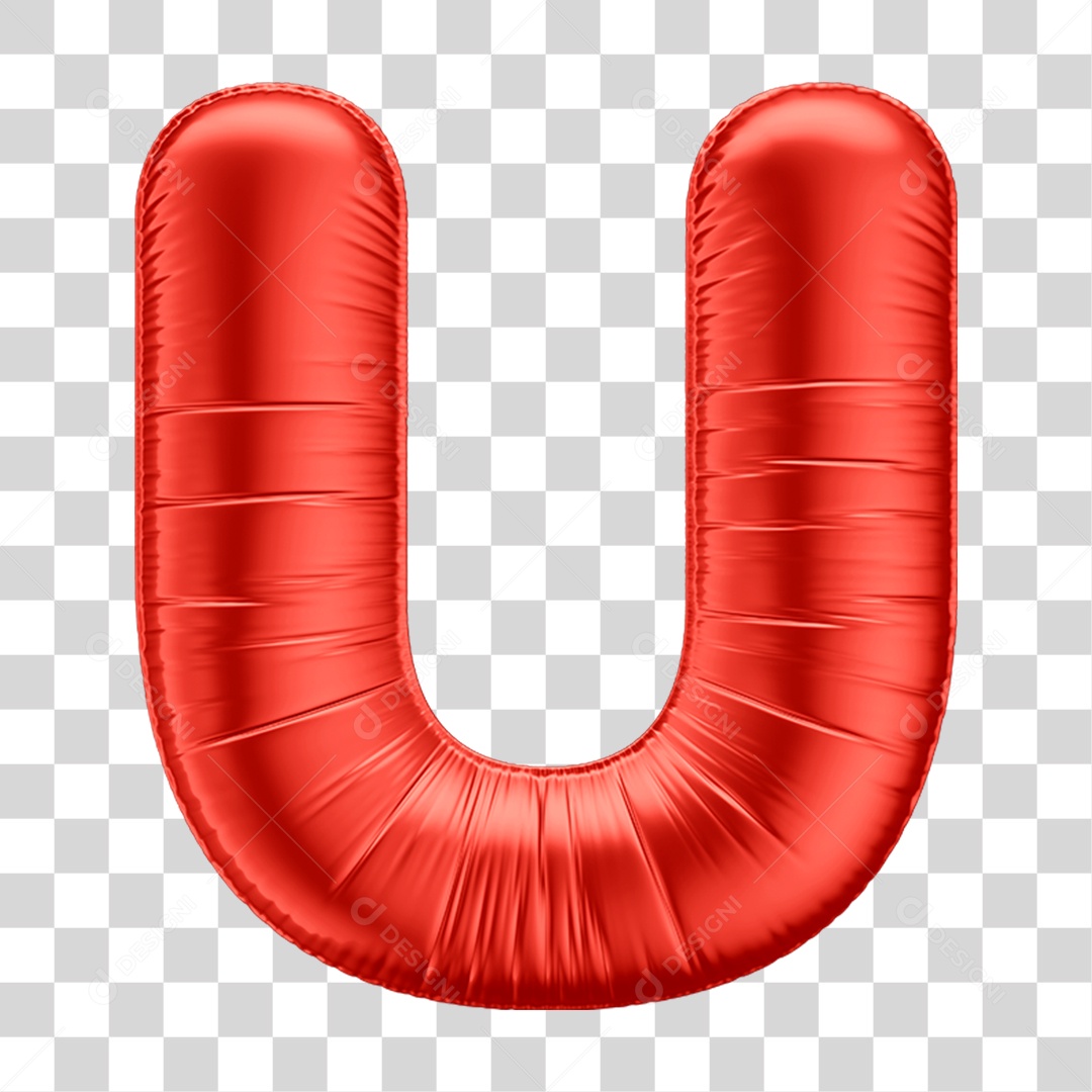 Letras Alfabeto em Balão de Ar Vermelho PNG Transparente