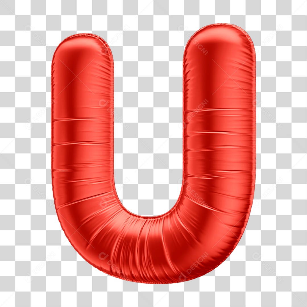 Letras Alfabeto em Balão de Ar Vermelho PNG Transparente