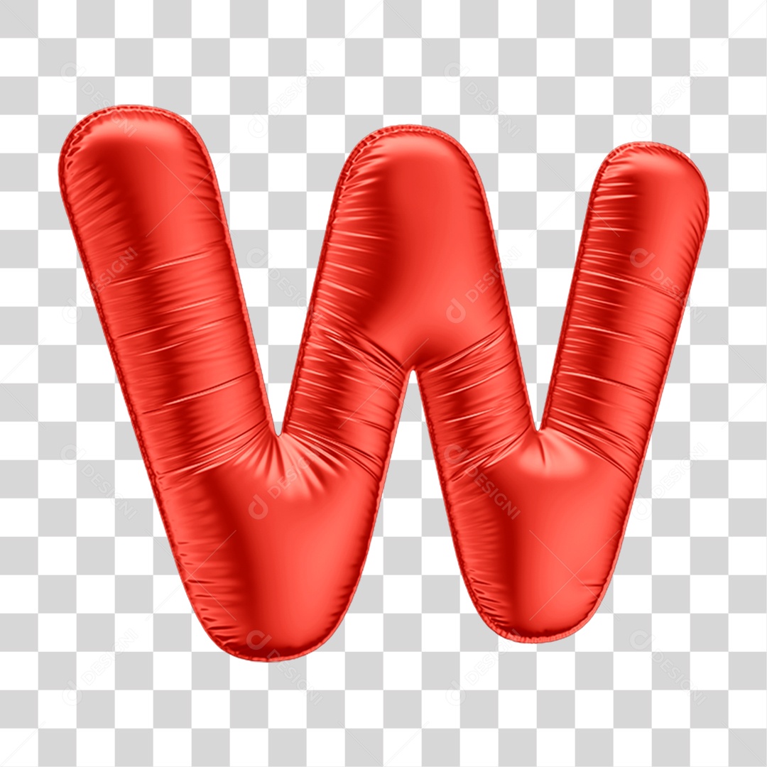 Letras Alfabeto em Balão de Ar Vermelho PNG Transparente