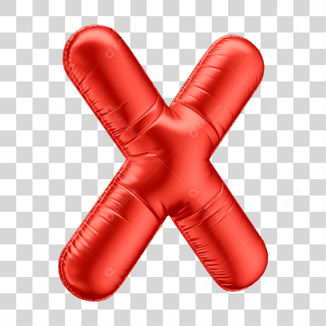 Letras Alfabeto em Balão de Ar Vermelho PNG Transparente