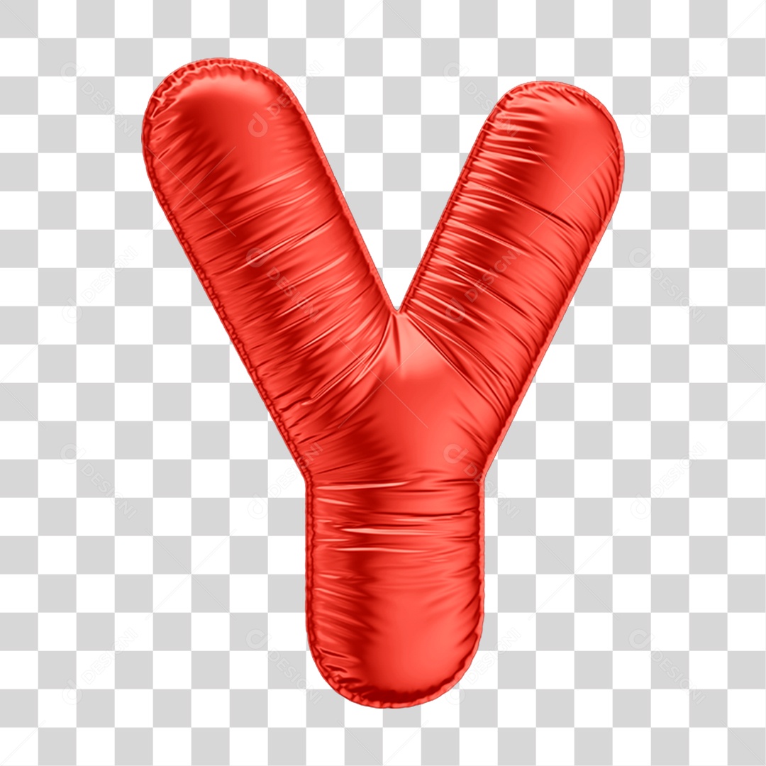 Letras Alfabeto em Balão de Ar Vermelho PNG Transparente