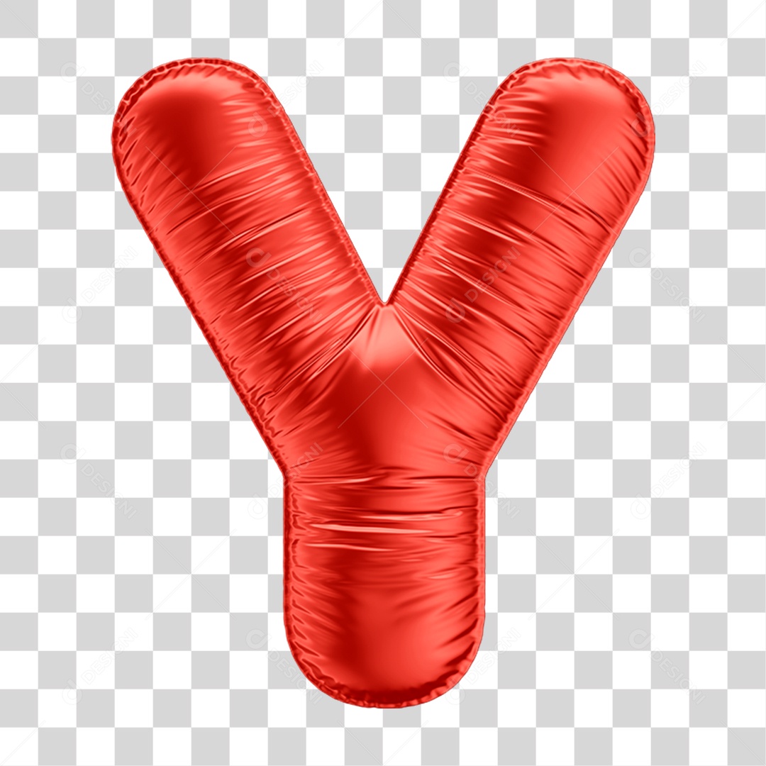 Letras Alfabeto em Balão de Ar Vermelho PNG Transparente