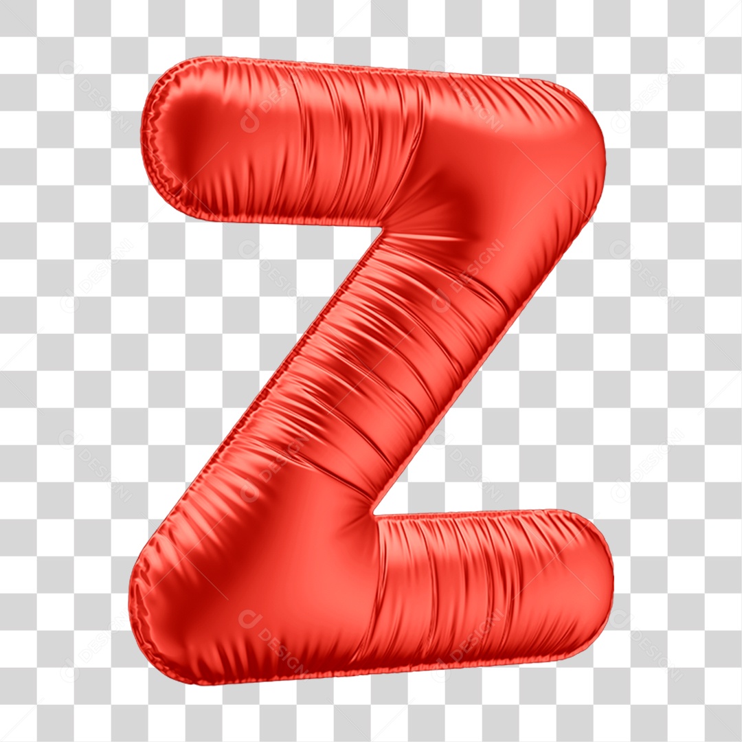 Letras Alfabeto em Balão de Ar Vermelho PNG Transparente