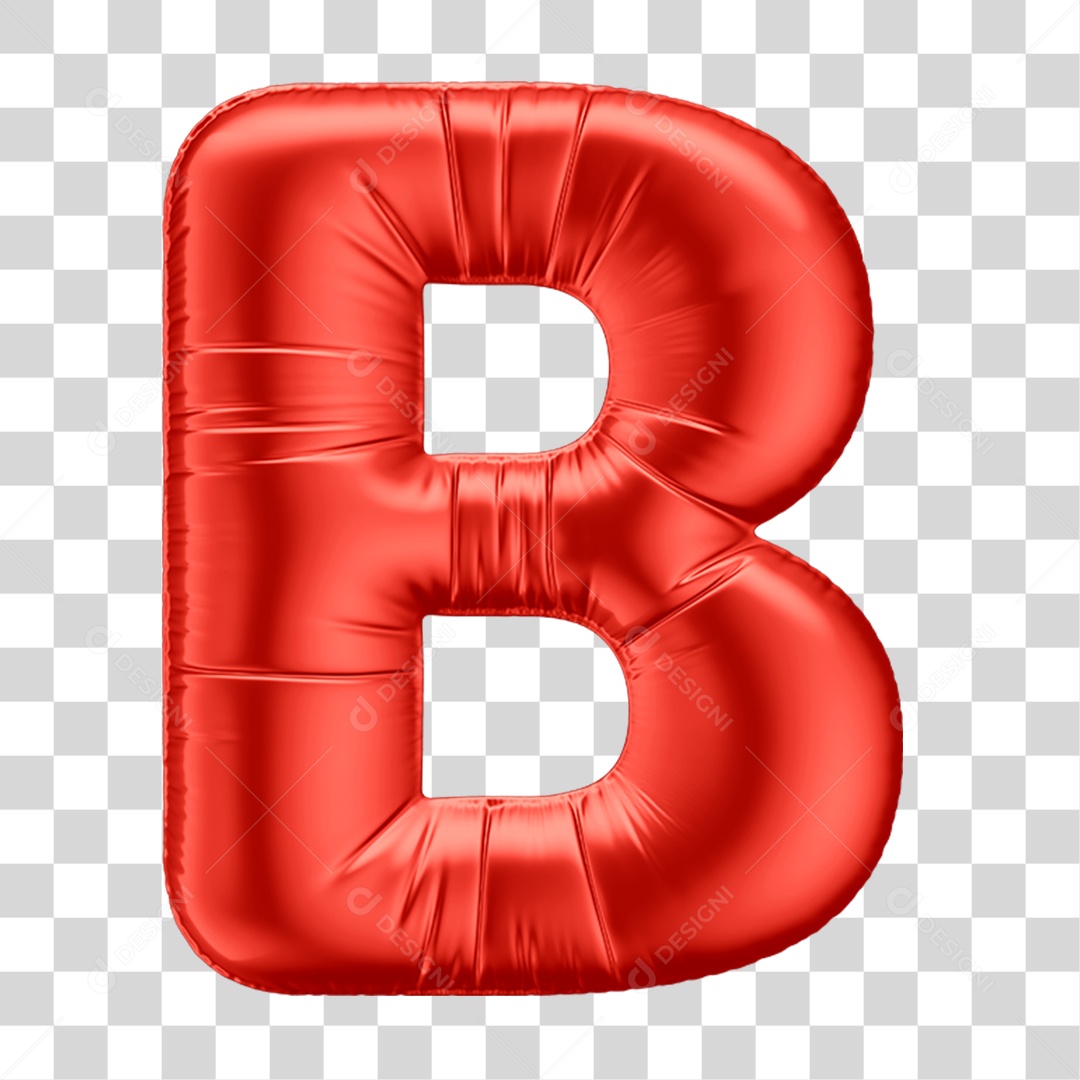 Letras Alfabeto em Balão de Ar Vermelho PNG Transparente