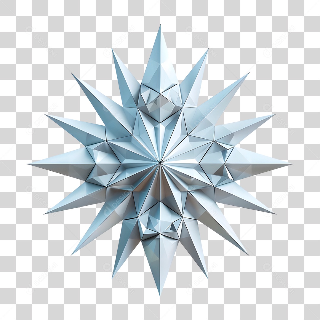 Estrela Geométrica PNG Transparente