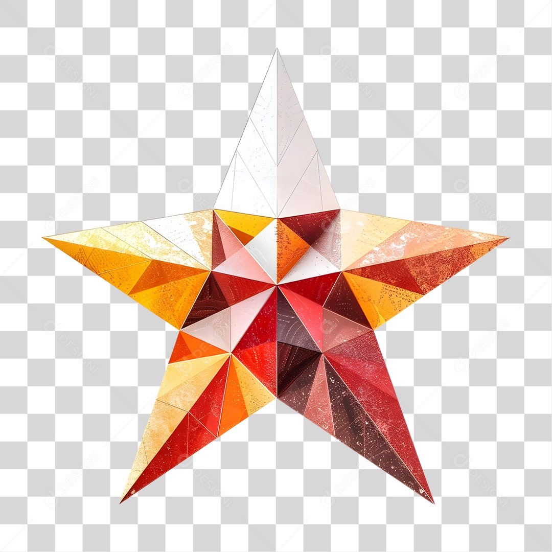 Estrela Geométrica PNG Transparente
