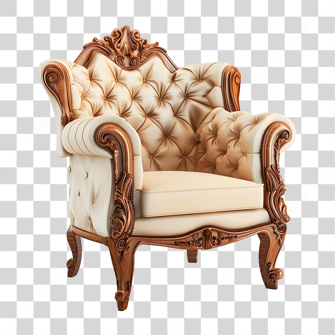 Poltrona de Couro PNG Transparente