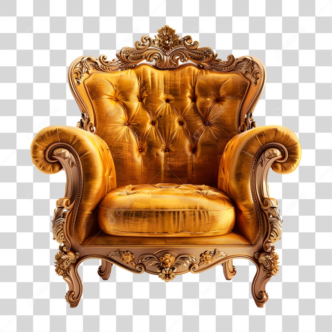 Poltrona de Couro PNG Transparente