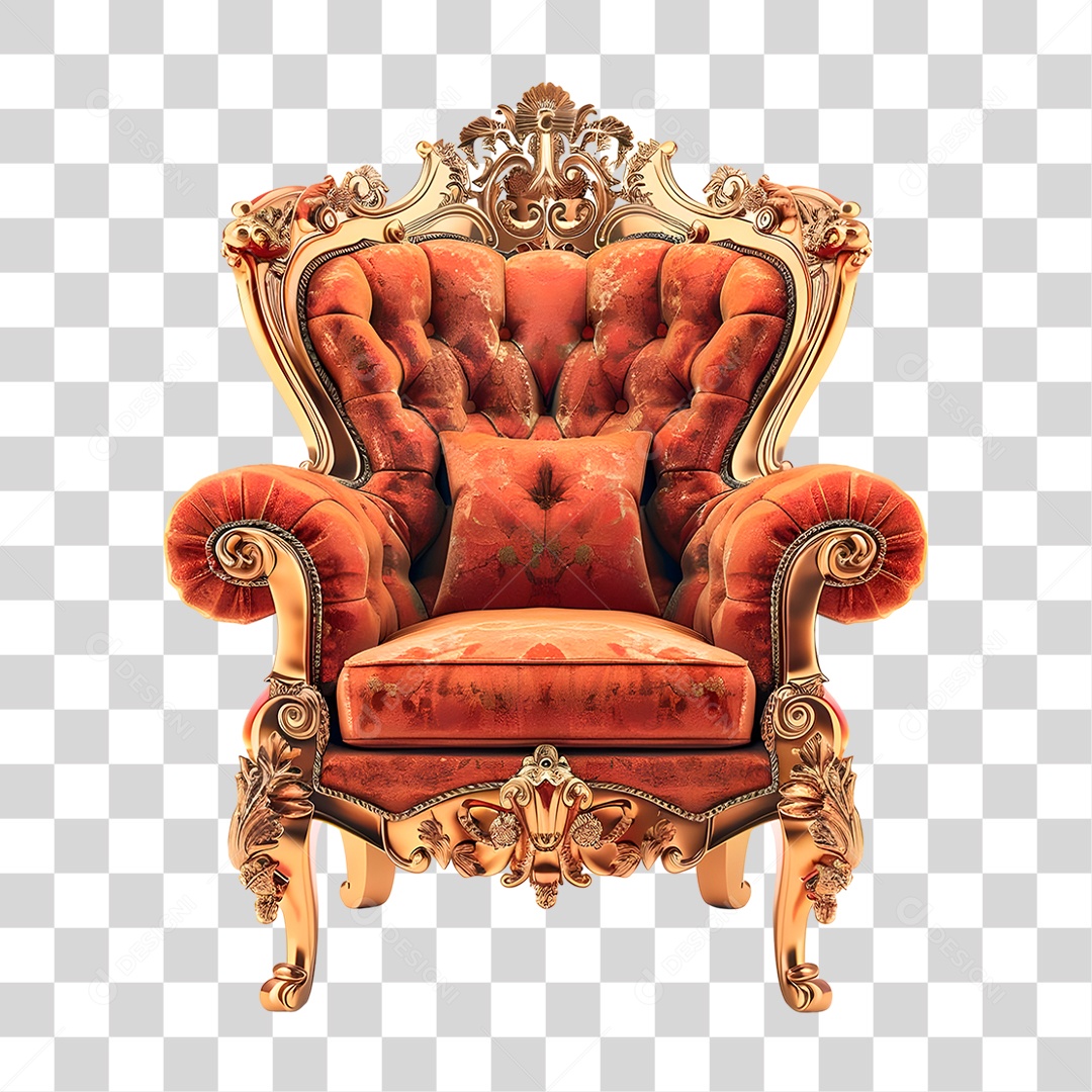 Poltrona de Couro PNG Transparente