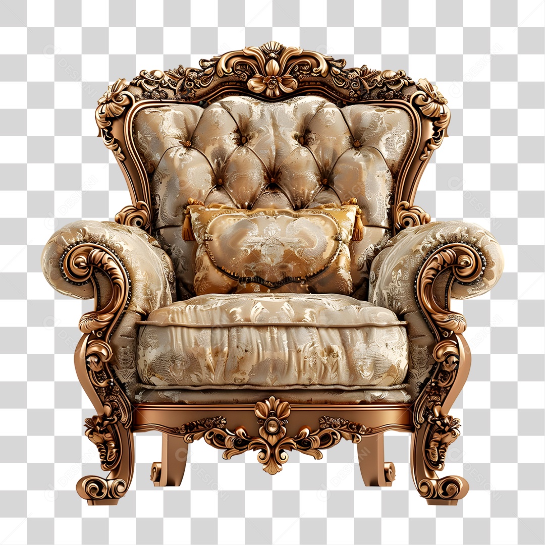 Poltrona de Couro PNG Transparente