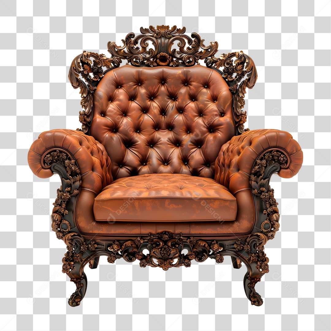 Poltrona de Couro PNG Transparente