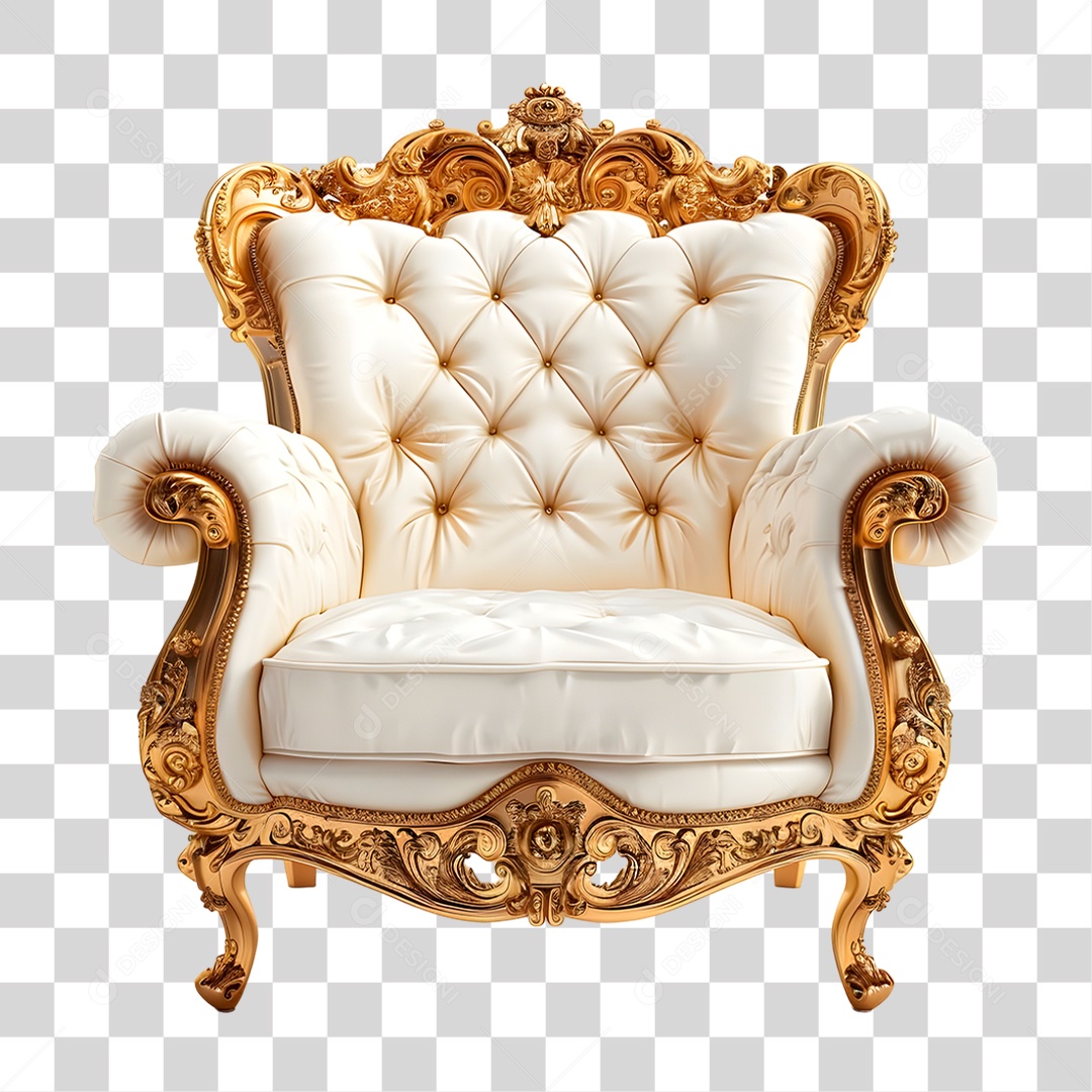 Poltrona de Couro PNG Transparente