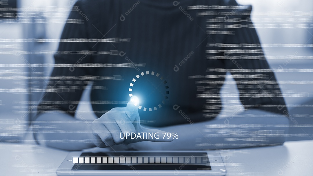 O programa de atualização barra de carregamento da Internet