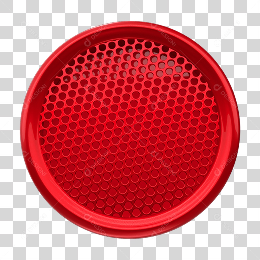 Elemento 3D Placa de Metal Redonda PNG Transparen