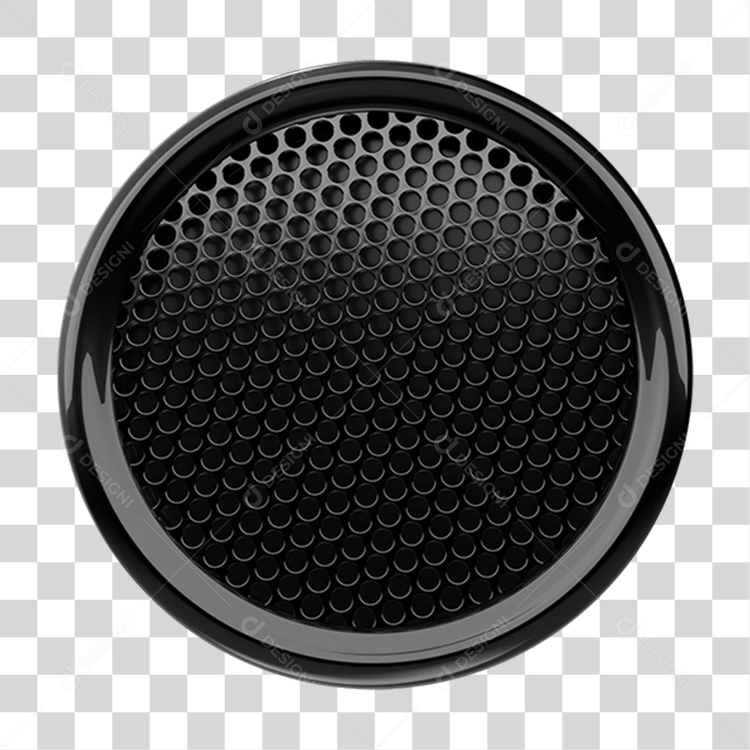 Elemento 3D Placa de Metal Redonda PNG Transparente