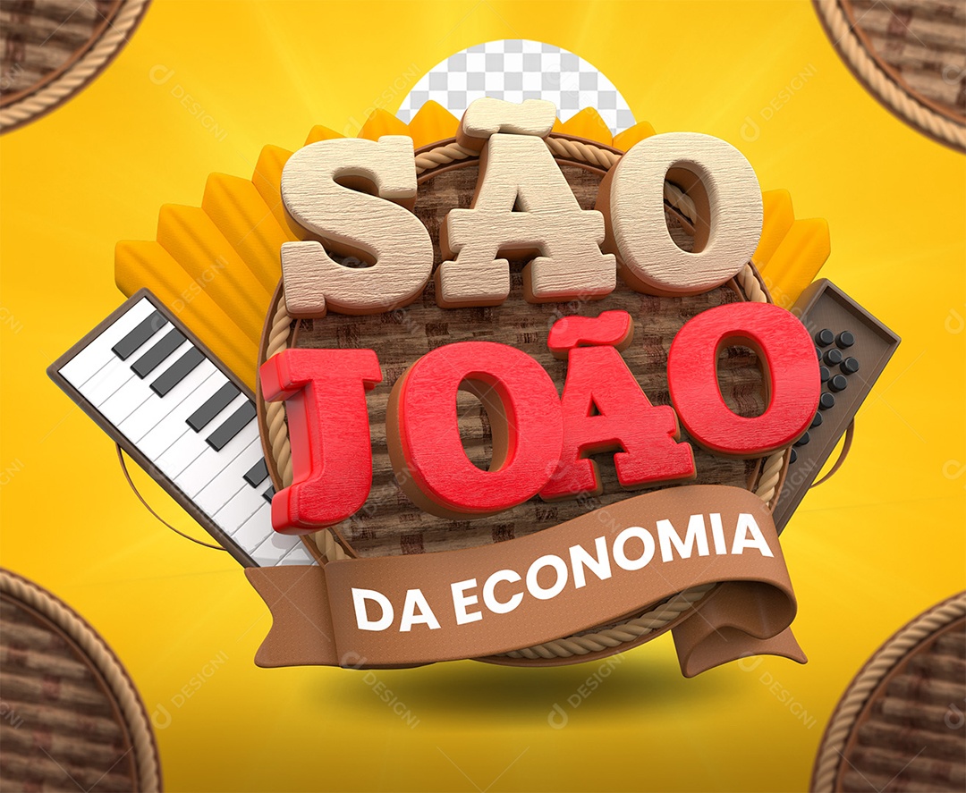 Selo 3D São João da Economia para Composição PSD