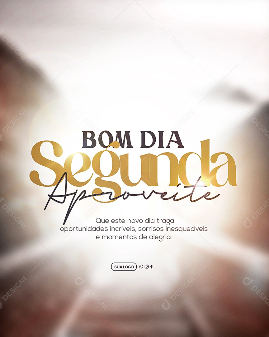 Social Media Bom Dia Segunda PSD Editável