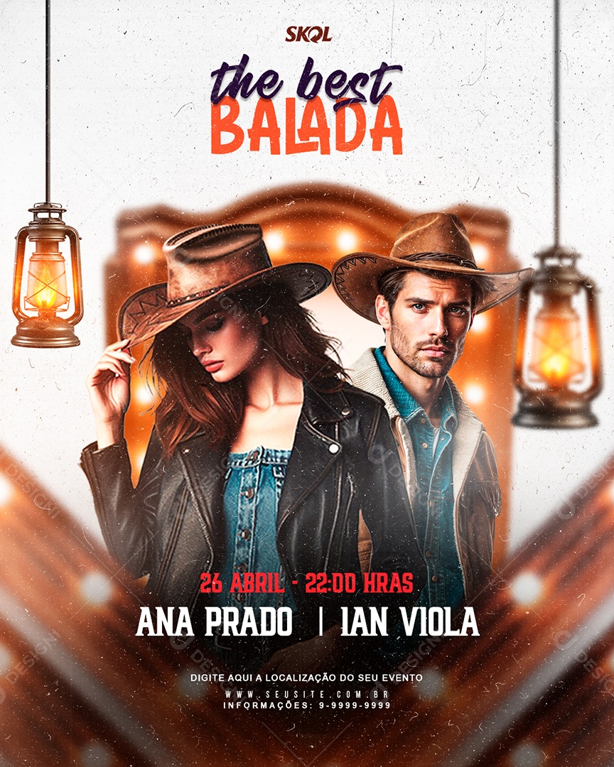 The Best Balada Evento Sertanejo Social Media PSD Editável
