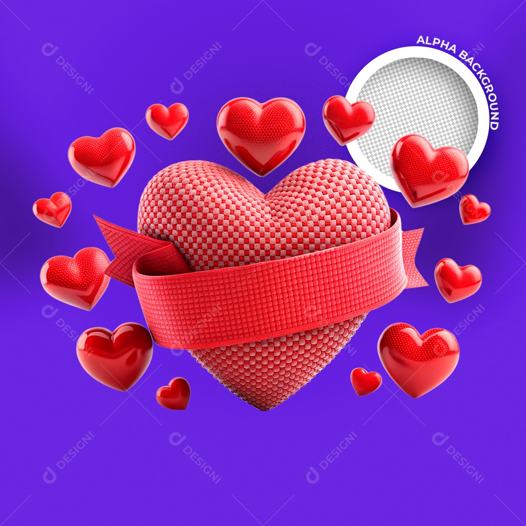 Coração para Composição de Arte Dia das Mães