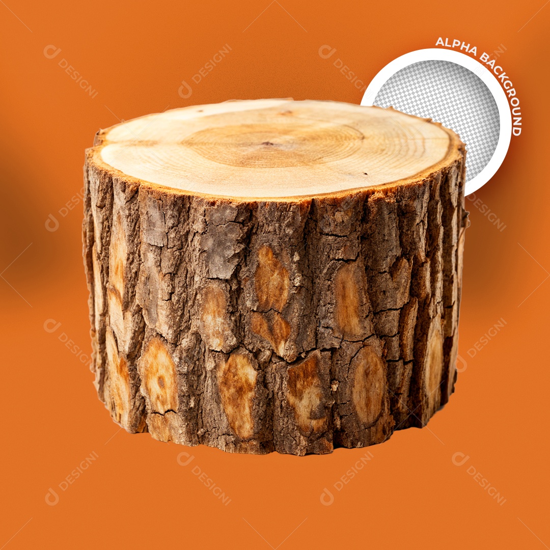 Tronco de Madeira Elemento 3D PSD