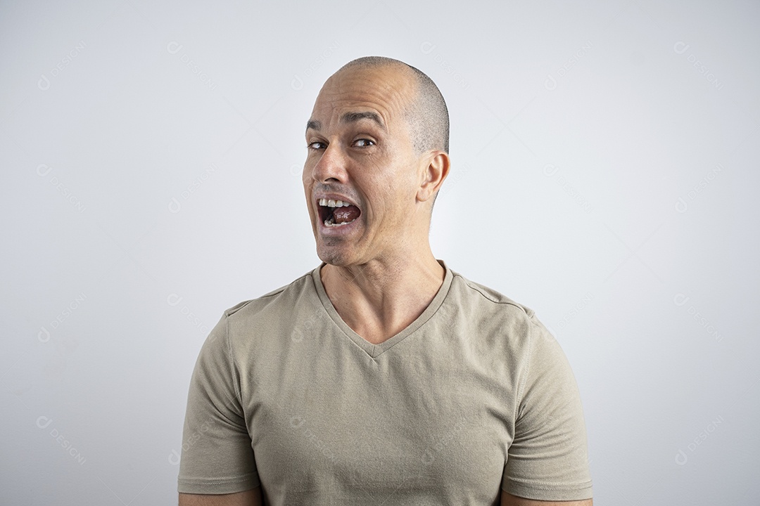 Man with shout expression