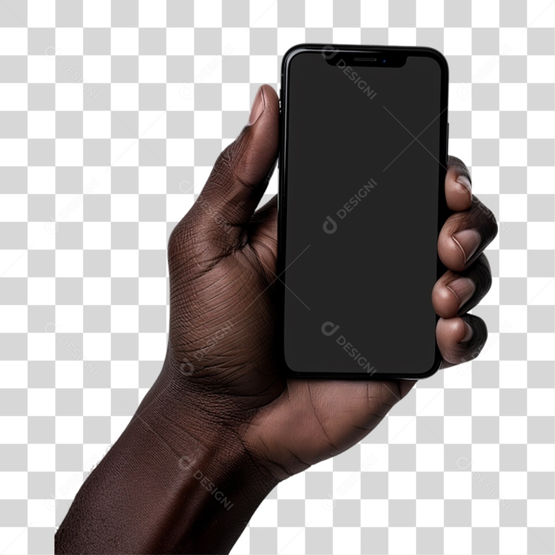 Mão Segurando Celular PNG Transparente