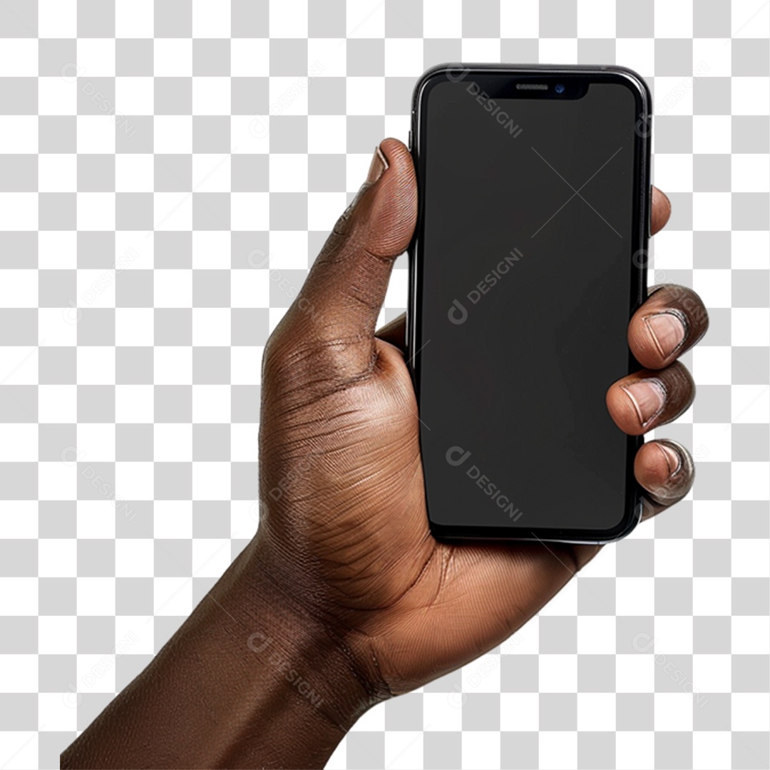 Mão Segurando Celular PNG Transparente