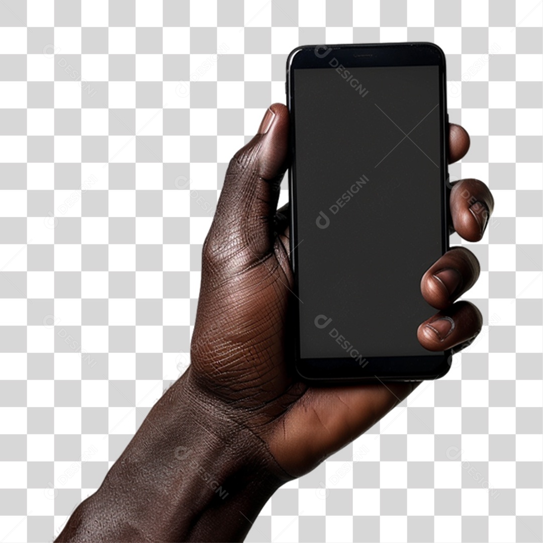 Mão Segurando Celular PNG Transparente
