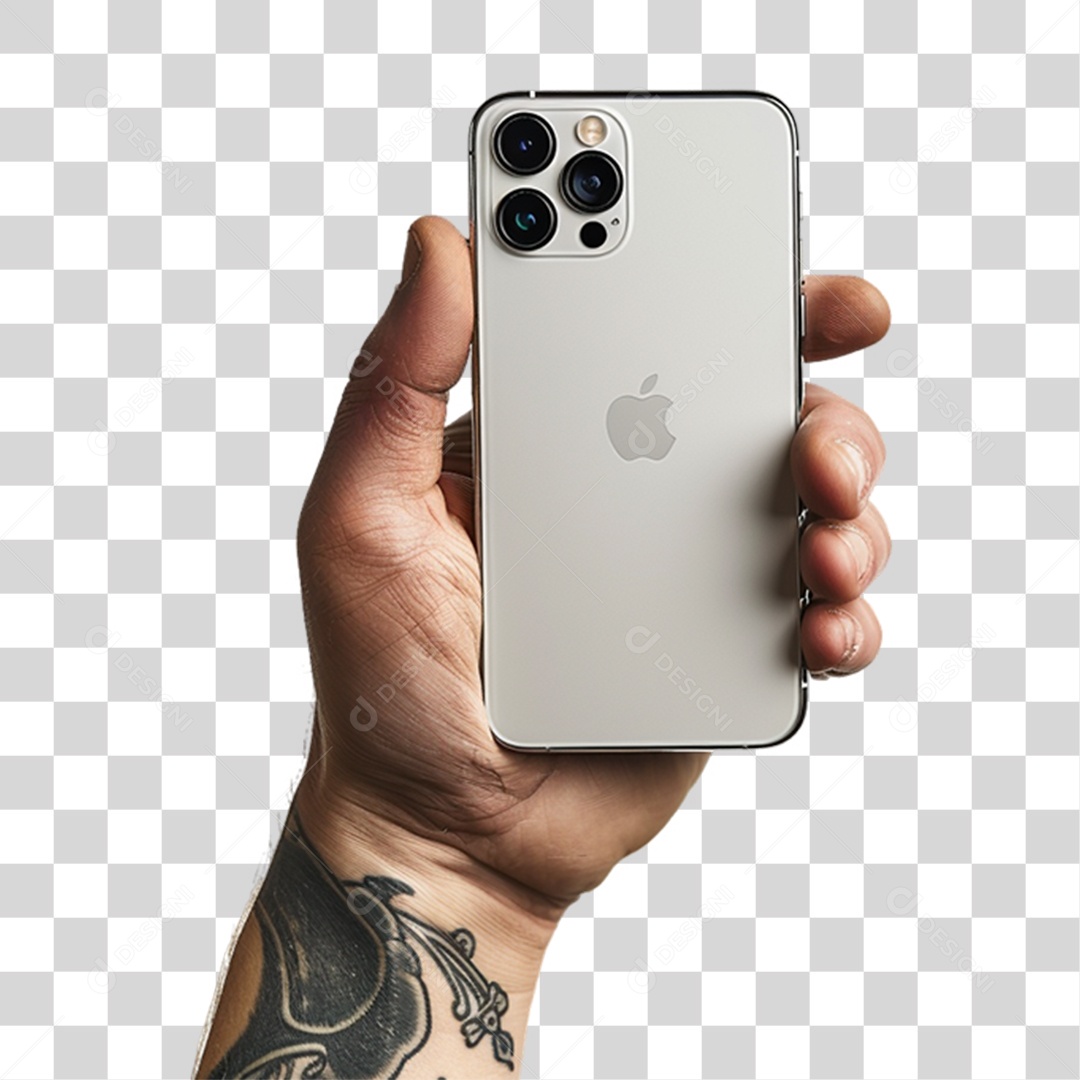 Mão Segurando Celular PNG Transparente