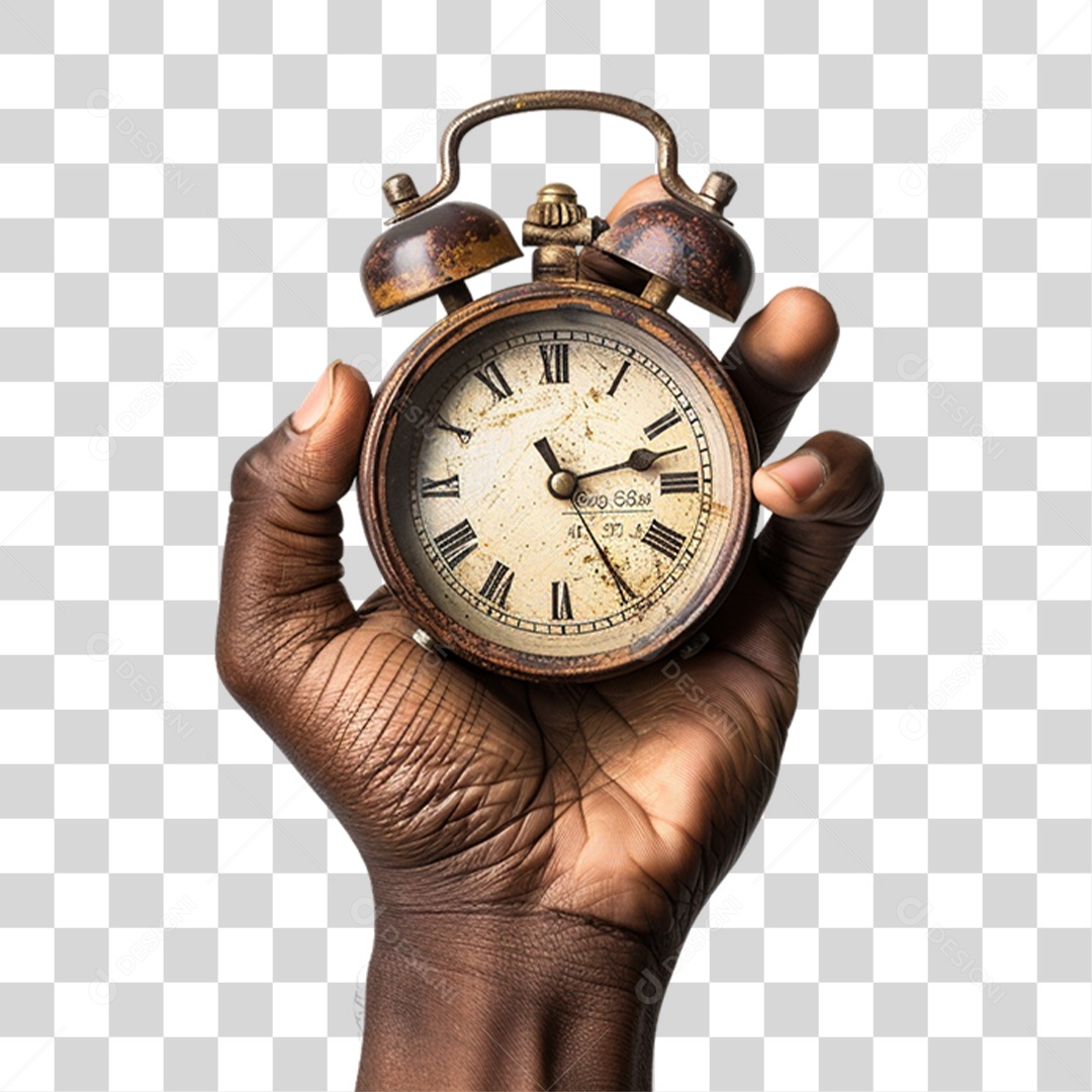 Mão Segurando Relógio PNG Transparente
