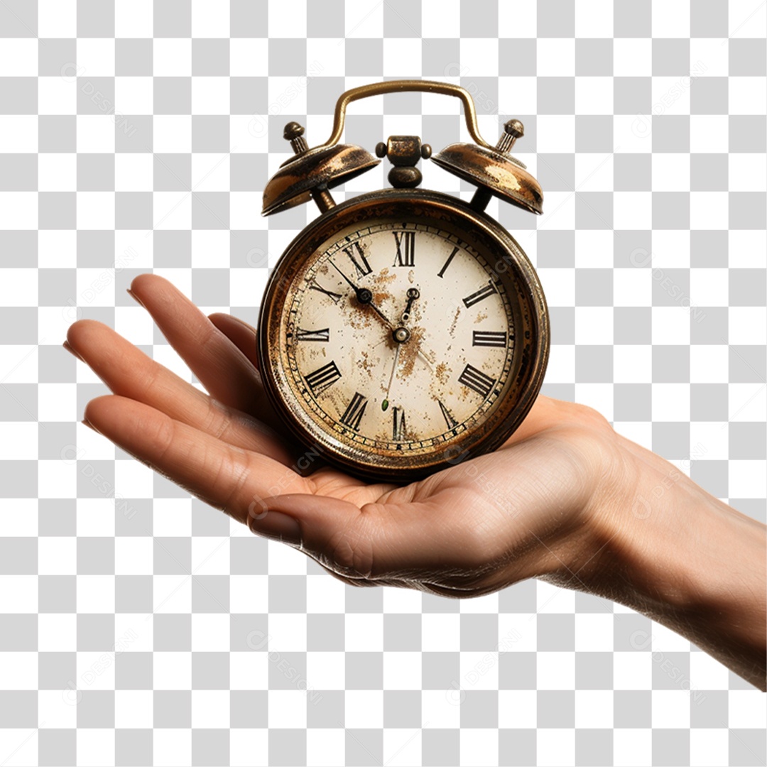 Mão Segurando Relógio PNG Transparente