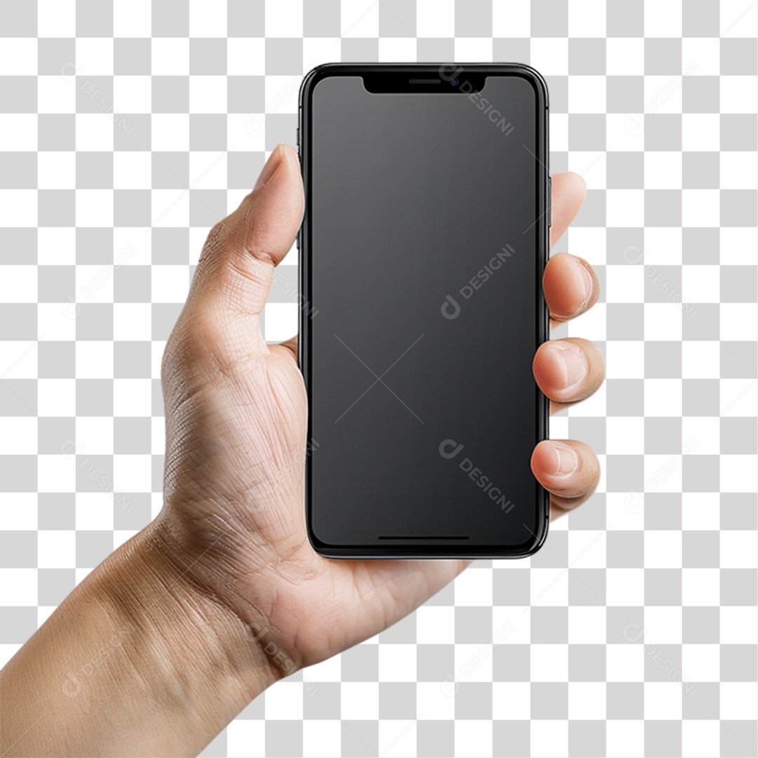 Mão Segurando Celular PNG Transparente