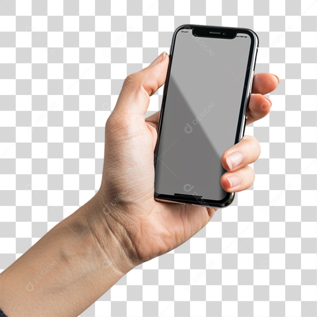 Mão Segurando Celular PNG Transparente