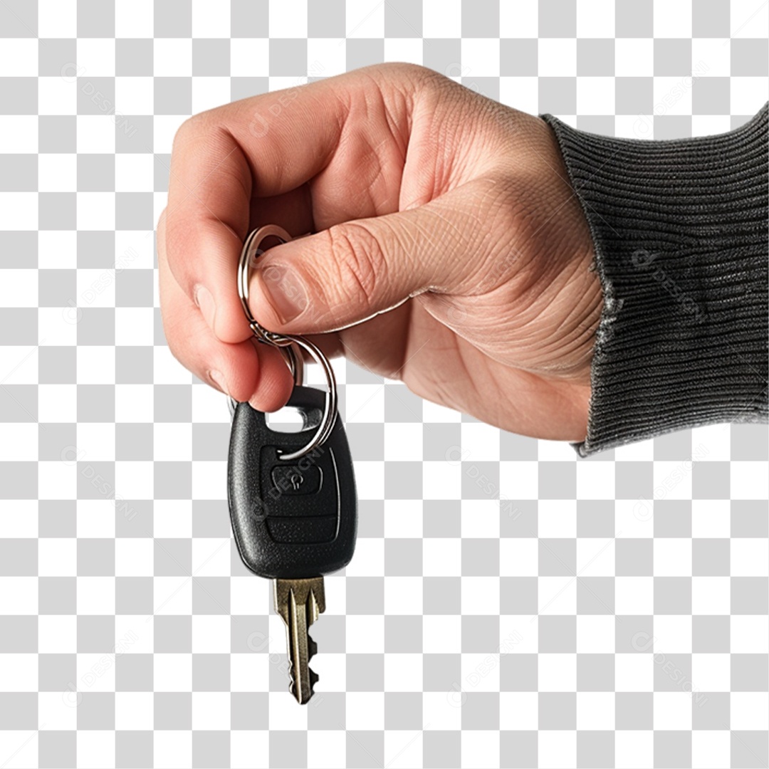 Mão Segurando Controle Chave PNG Transparente